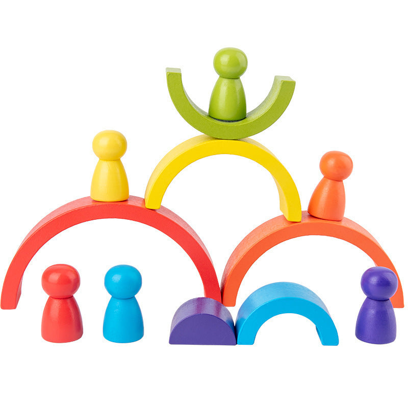 Rainbow arched building blocks Picture color