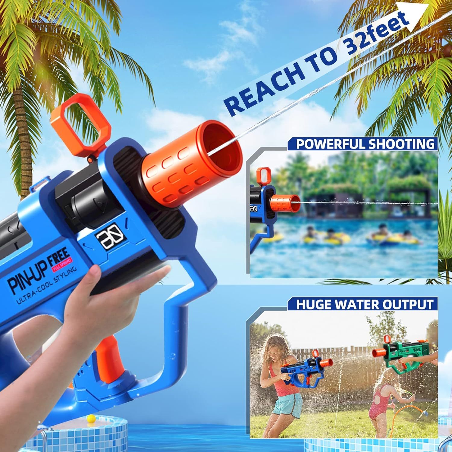 Lectric Water Gun For Adults Kids Motorized Squirt Guns With Rechargeable Battery 800cc High Capacity Long Distance