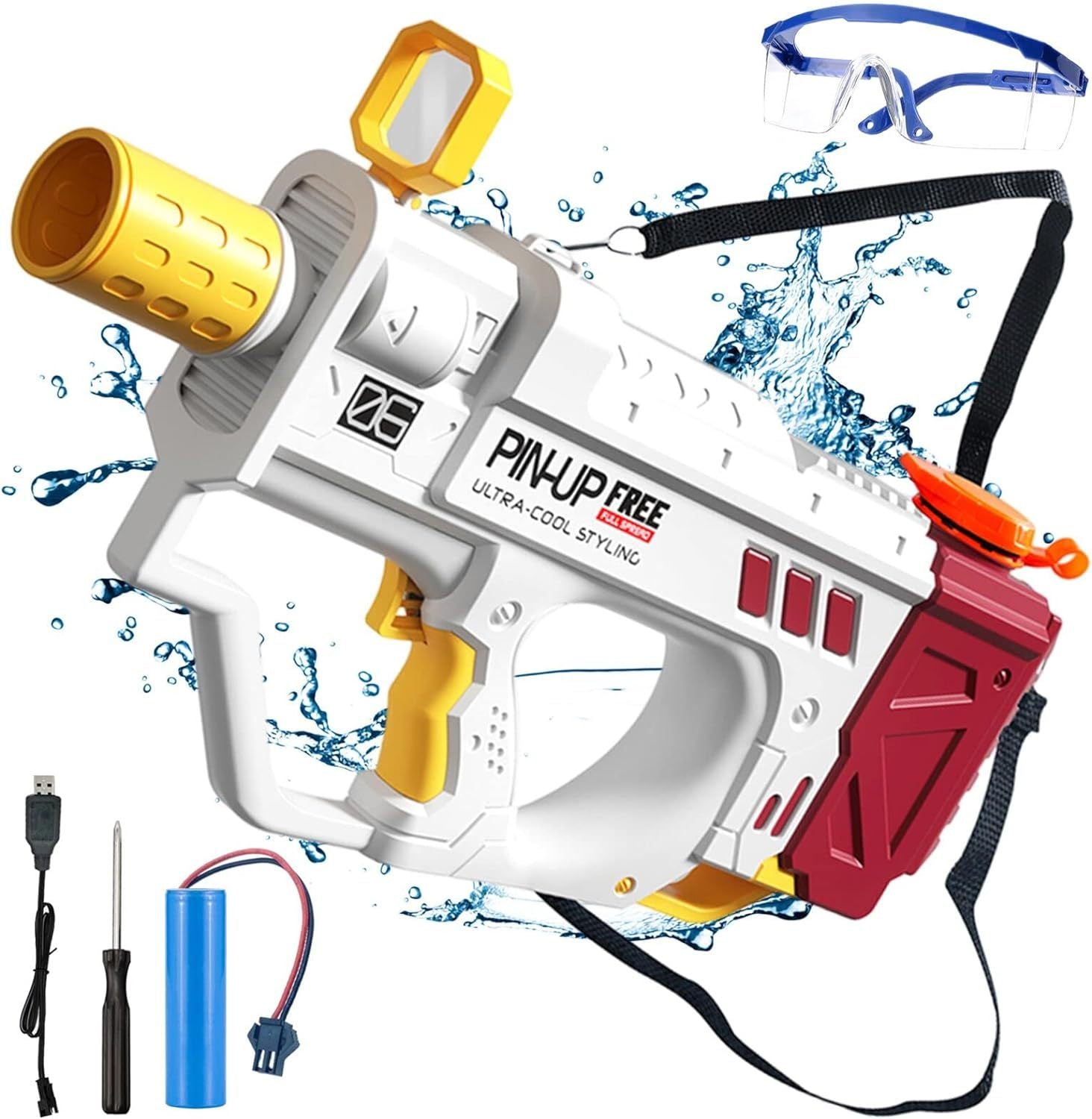 Lectric Water Gun For Adults Kids Motorized Squirt Guns With Rechargeable Battery 800cc High Capacity Long Distance