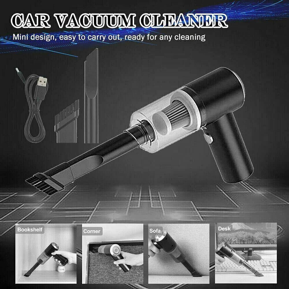Portable Car Vacuum Cleaner Handheld High Power Cordless Hand Rechargeable Easy To Clean Interior Desktop Sofa Keyboard