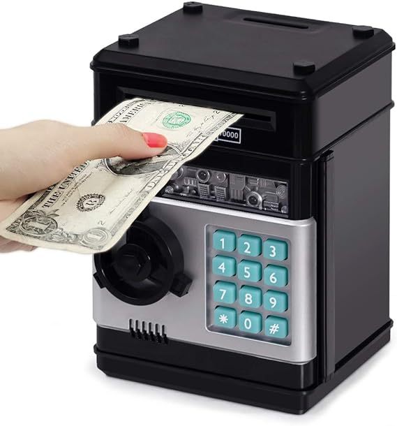 Saving Challenge Automatic Coin Storage Box 1 Piece Modern Trendy Battery Powered Piggy Bank For Kids Desk Number