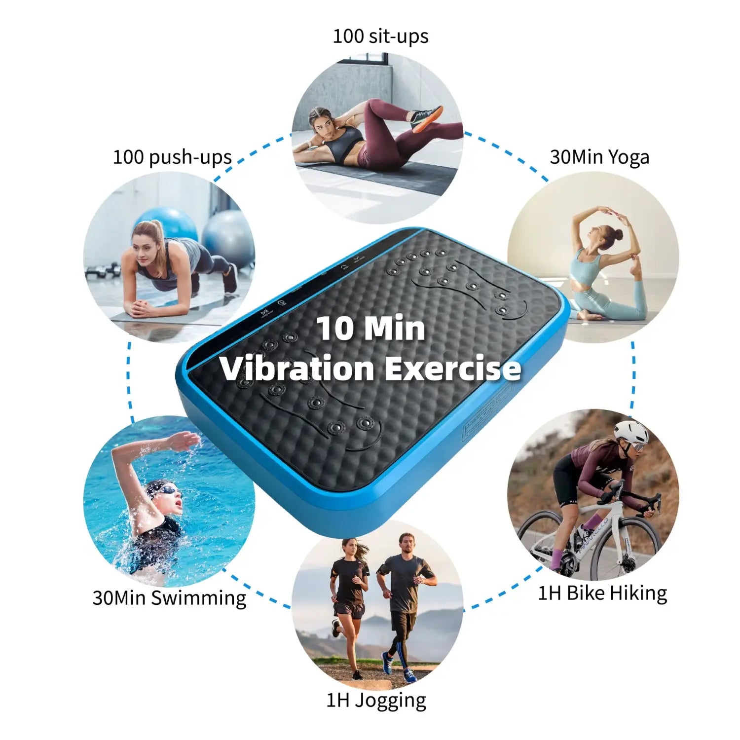 Vibration Plate Exercise Machine Whole Body Fitness Platform For Lymphatic Drainage Vibrating Shaker Board With 120