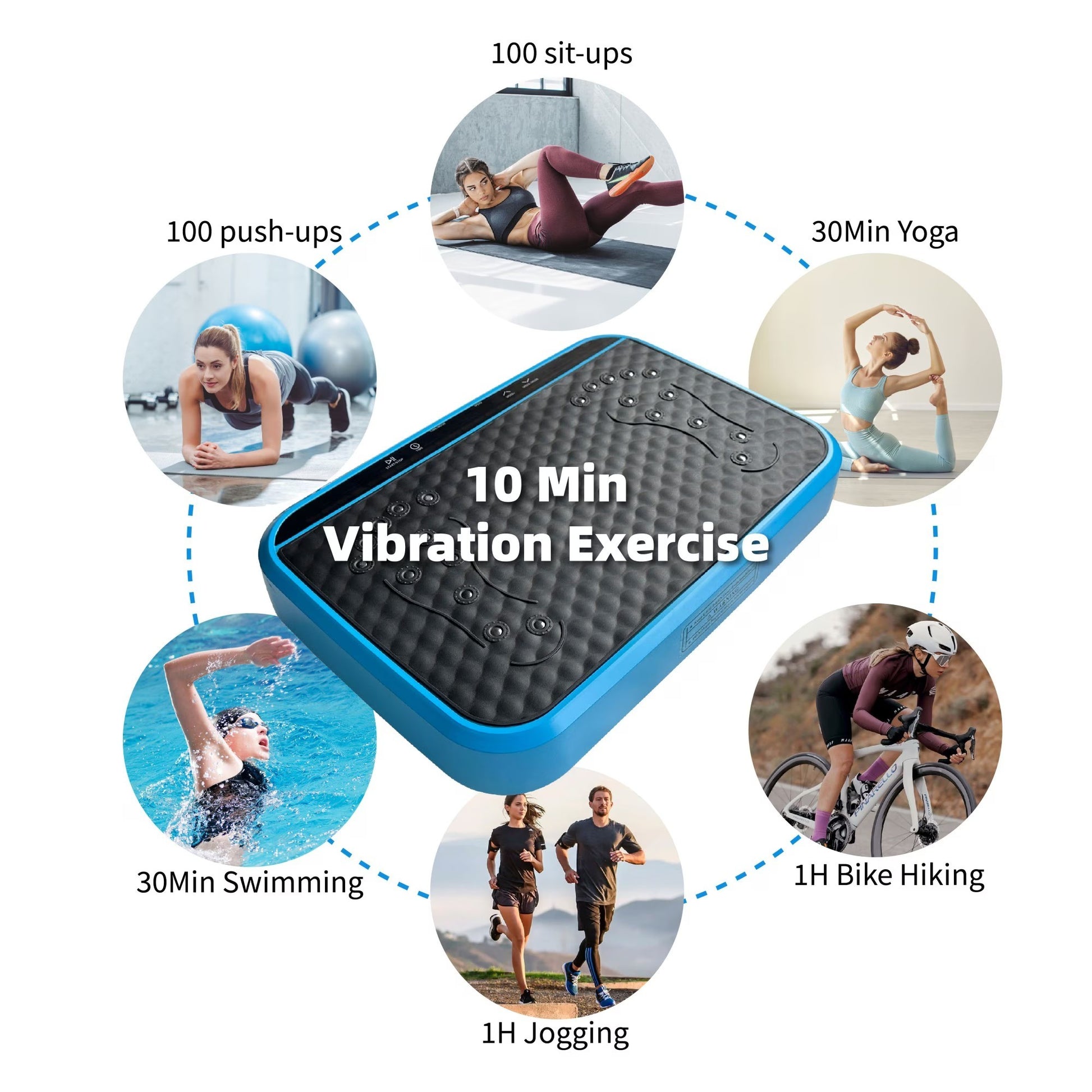Vibration Plate Exercise Machine Whole Body Fitness Platform For Lymphatic Drainage Vibrating Shaker Board With 120