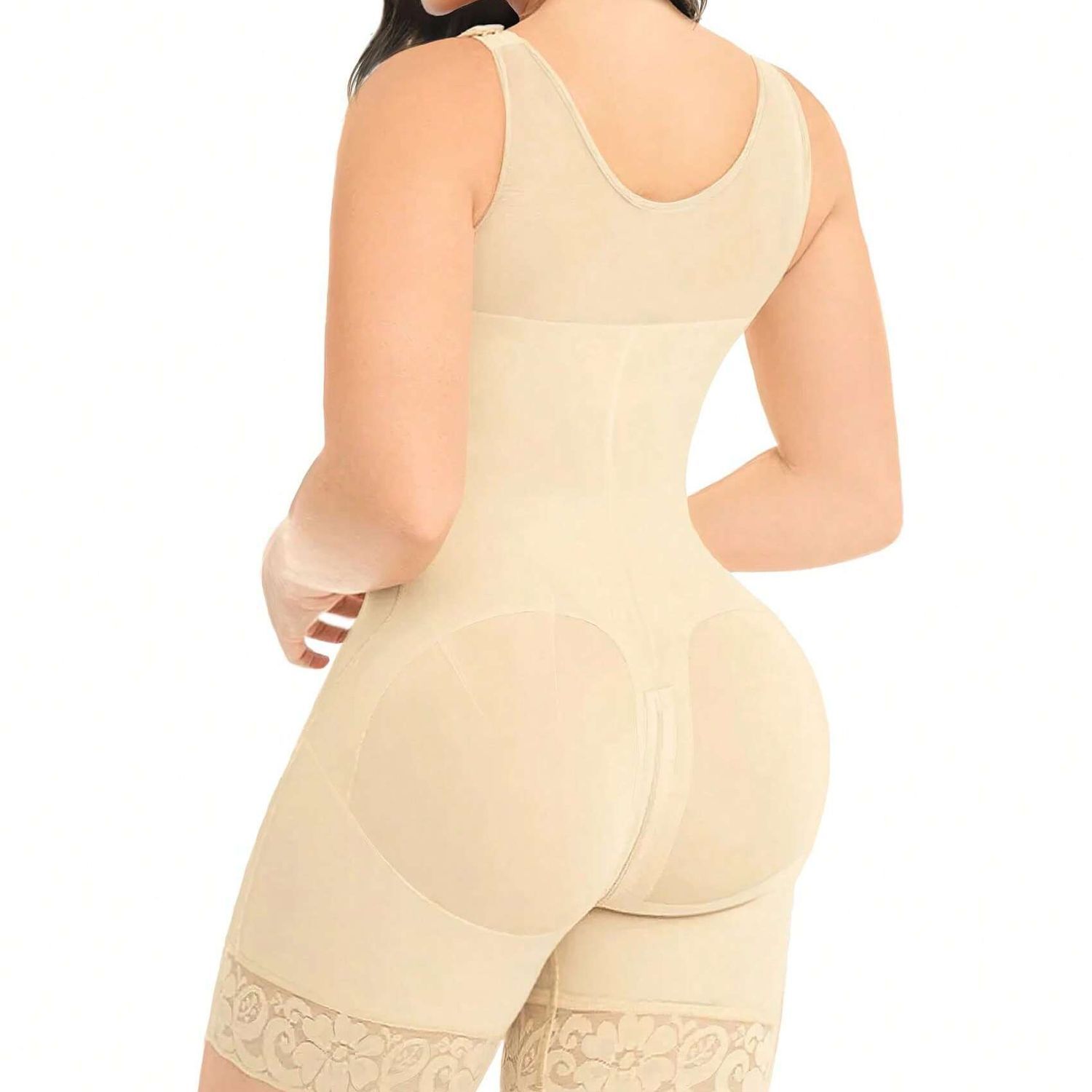 Fajas Colombianas Women’s Shapewear Full Body Sculpting After Abdominal Control Hip Lifter With Zipper Crotch Fitness