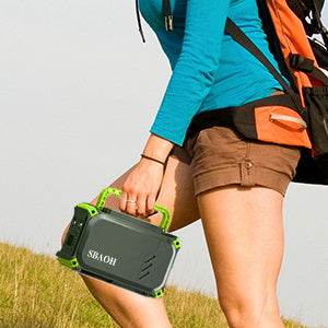 Portable Power Station with Solar Panel and Lithium ion Battery Green / 110V