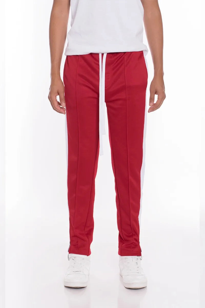 WEIV Men’s Stripes Tricot Tapered Pants RED / S