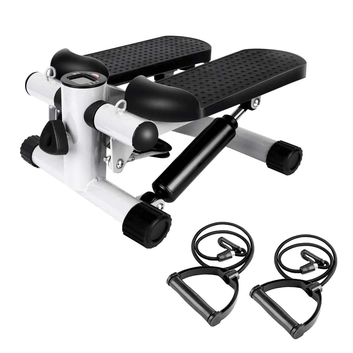Exercise Stepper For Women Mini Fitness With 2 Resistance Bands LCD Monitor Max 330.7LBS Load Stair Quiet