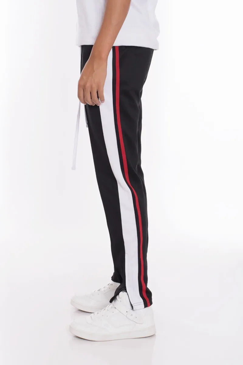 WEIV Men’s Stripes Tricot Tapered Pants