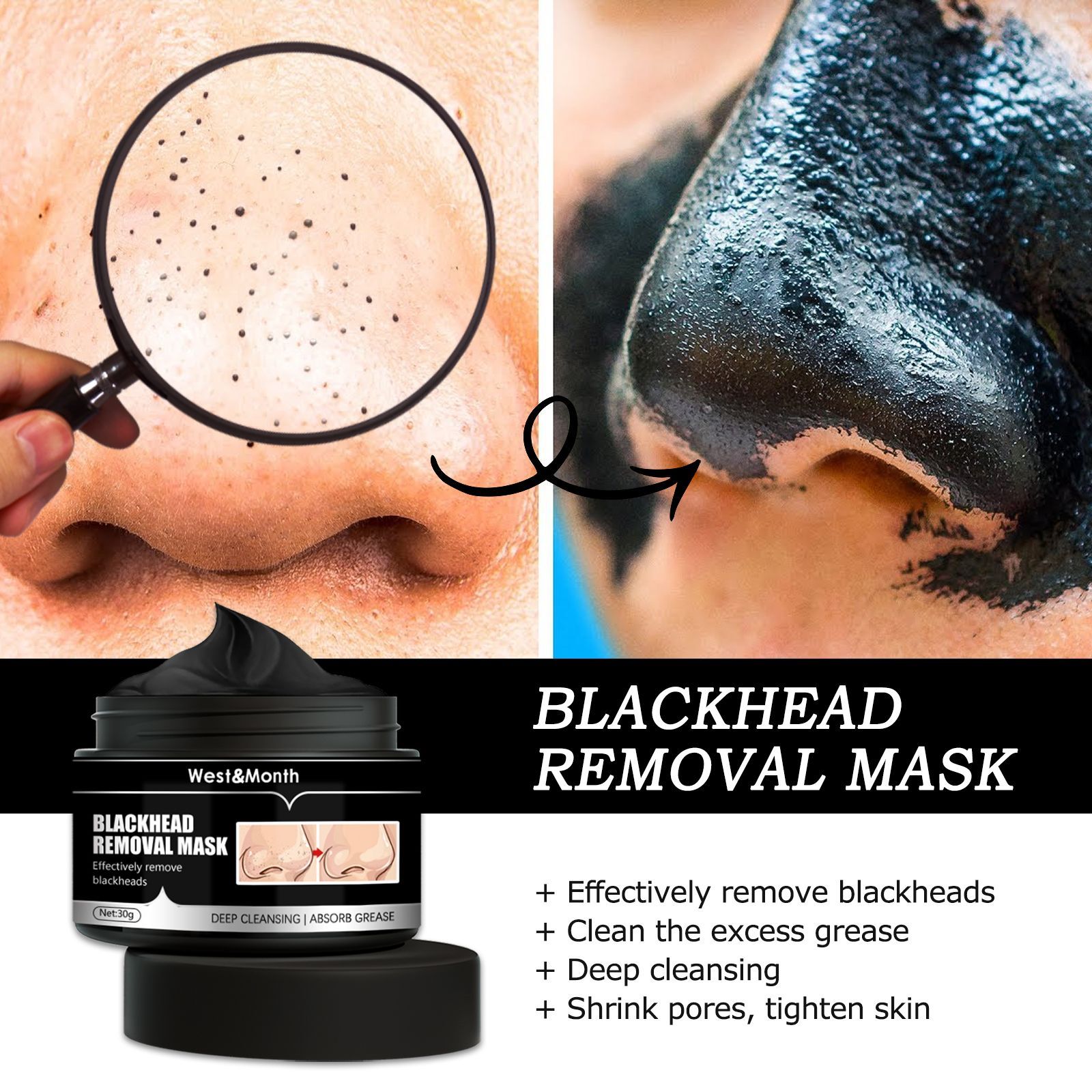 Peel Off Charcoal Deep Cleaning Facial Mask 1pcs