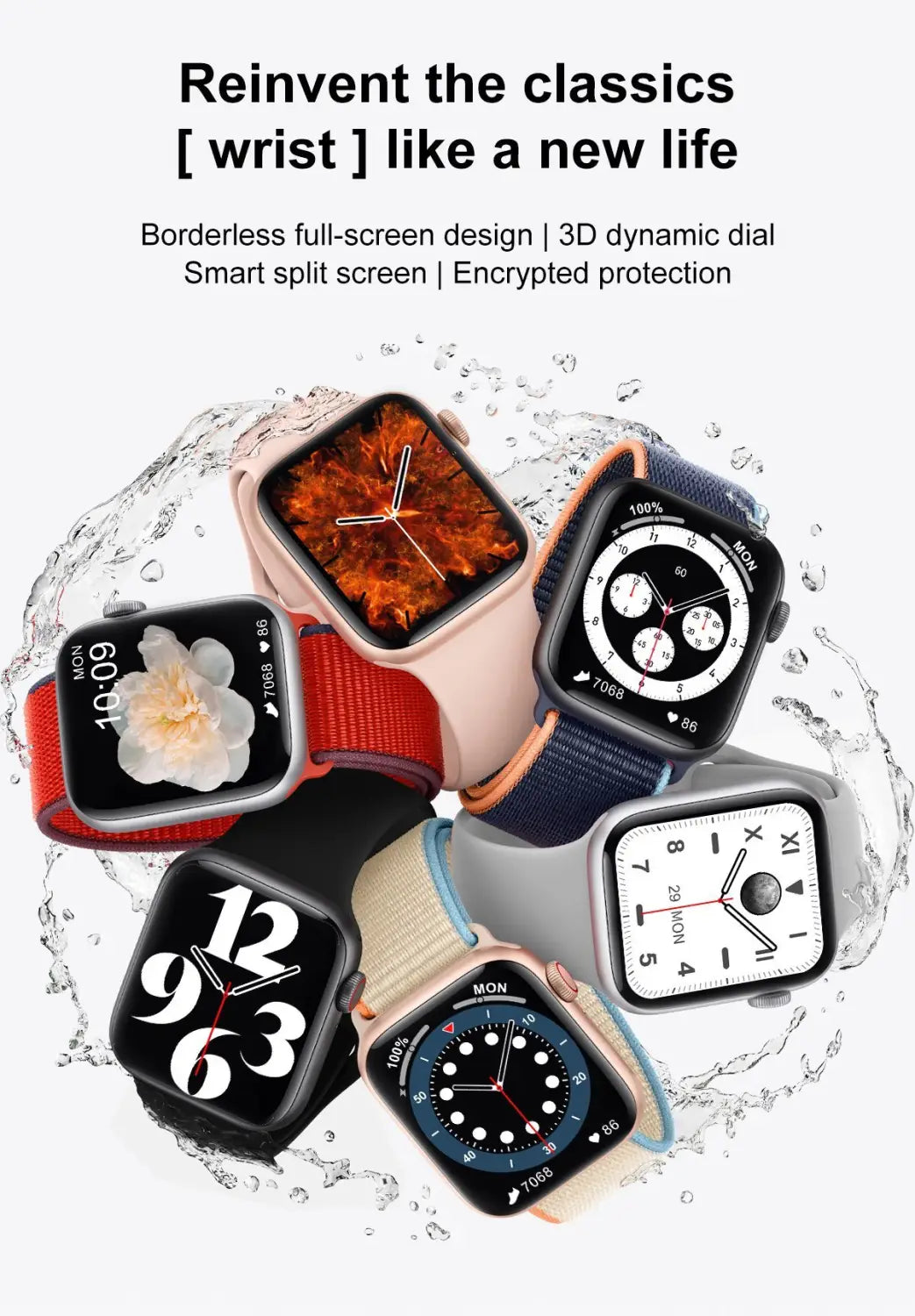 WATERPROOF ULTRA SMART WATCH WITH 7 STRAPS & 2.1 INCH FULL HD SCREEN