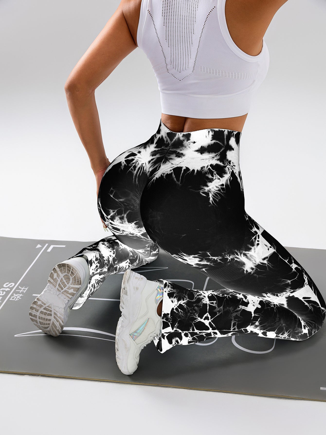 High Waist Tummy Control Flare Yoga Pants For Women Tie Dye Stretch Slimming Bootcut Workout Fitness & Sports Activewear