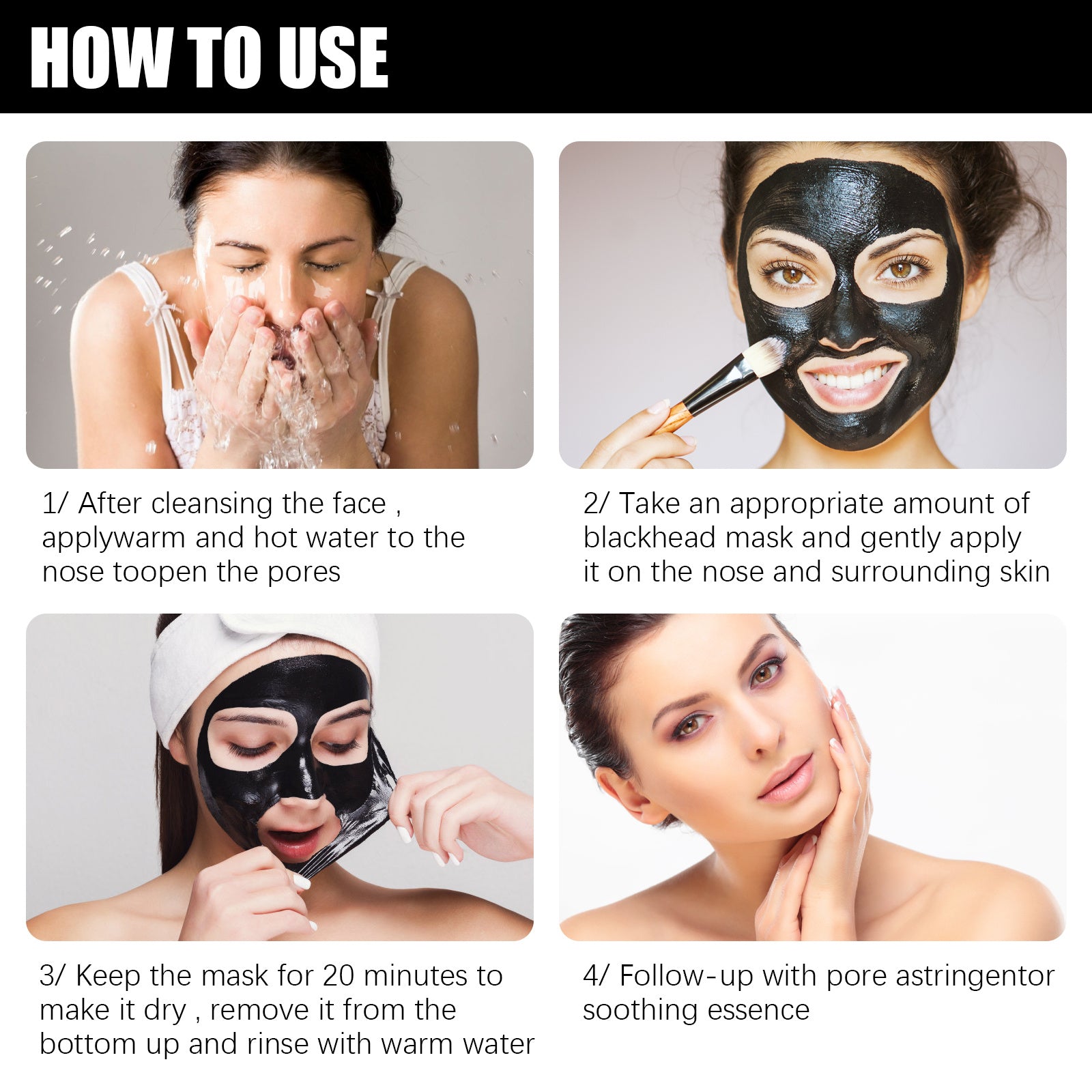 Peel Off Charcoal Deep Cleaning Facial Mask 1pcs