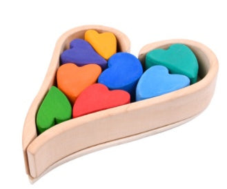 Jigsaw Puzzle Large 12 piece Arch Bridge Rainbow Building Blocks Early Childhood Education Toys Heart