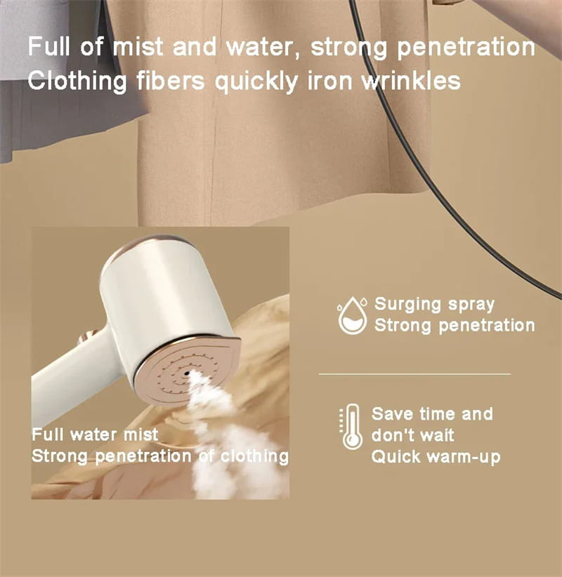 Mini Portable Handheld Garment Steamer Fabric Steam Iron For Clothes Travel Home Appliances Vertical US Plug Ironing