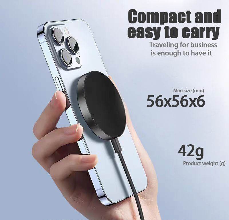 The Qi Wireless Charger 15w Magnetic Fast Charging Is Suitable For 12 13 14 15 And 16 Mobile Phone Models Black