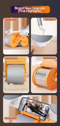 Automatic Rebound Abs Wheel Trainer with Counter Display Fitness Exercise