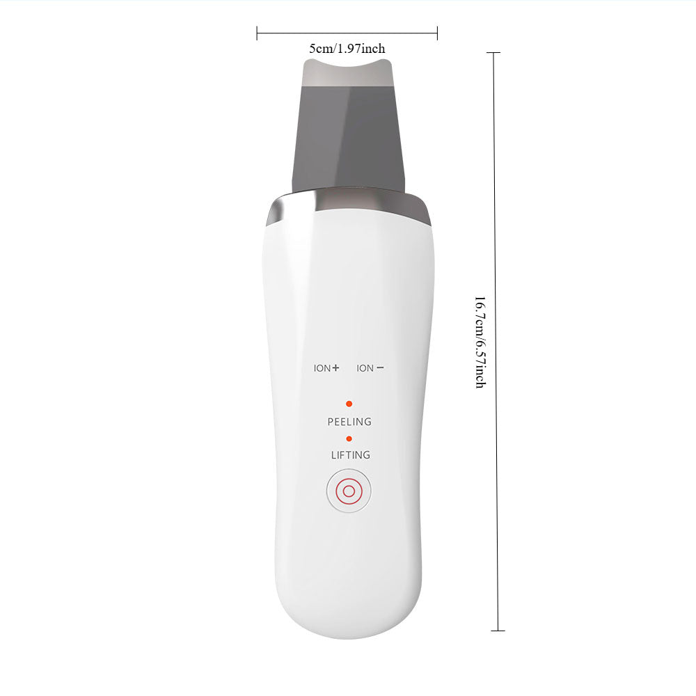 Electric Ultrasonic Skin Scrubber Face Spatula Home Facial Cleaner Handheld Mini Derma Galvanica Tightening Machine USB