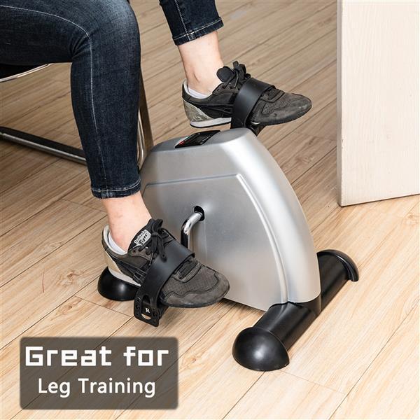 Home Mini Fitness Bike Hand And Foot Trainer Silver