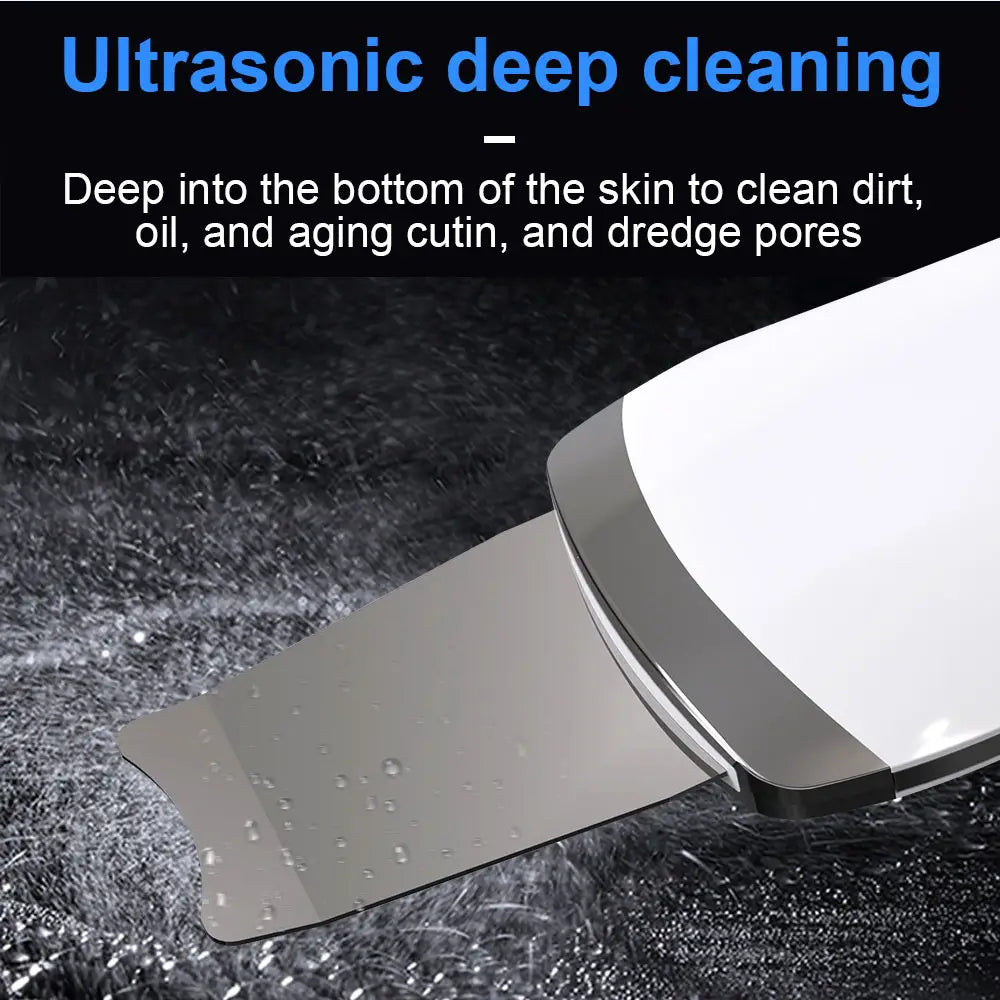 Electric Ultrasonic Skin Scrubber Face Spatula Home Facial Cleaner Handheld Mini Derma Galvanica Tightening Machine USB