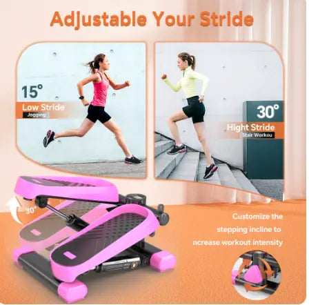CD Monitor Downloads Home Office Exercise 330LBS Capacity Mini Stepper With Resistance Bands And LCD