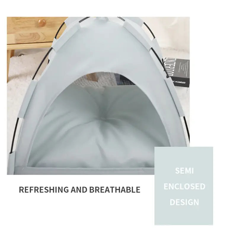 Cat Tent Cooling Mat Dog House Pet Sofa Camping Bed With Cushion For Kennel Indoor Nest Pets Products