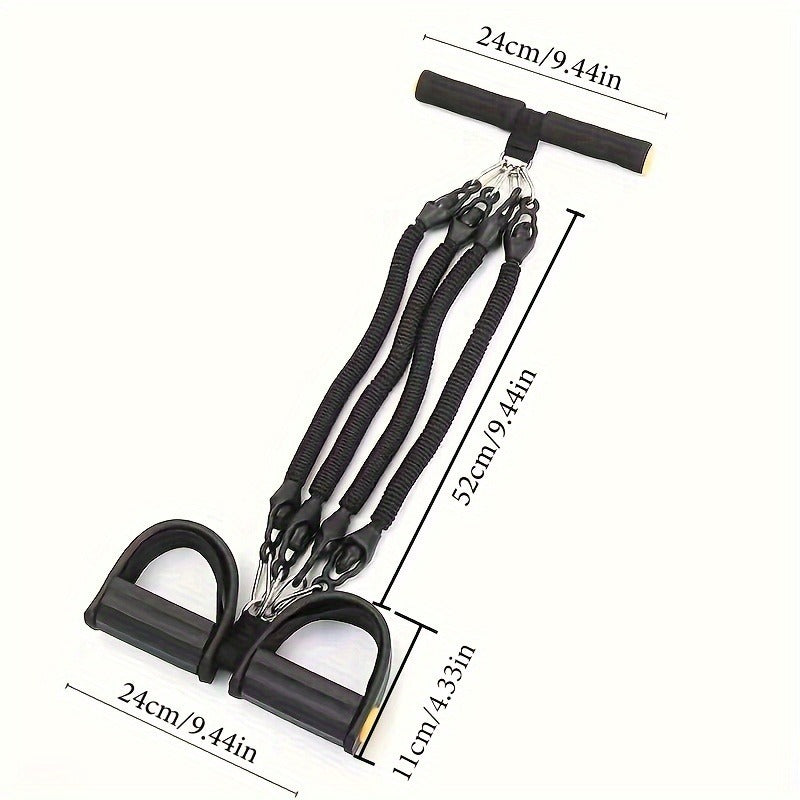 A Set Of Adjustable Resistance Tension Bands With Foot Pedals And Handles High Level Anti Fall Suitable For Fitness