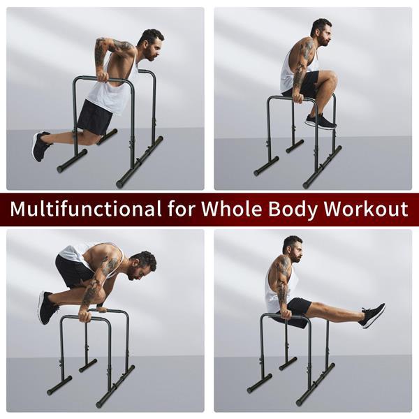 Power Tower Pull Up Rod Stand Adjustable Height Heavy Duty Multi Functional Fitness Training Equipment Black