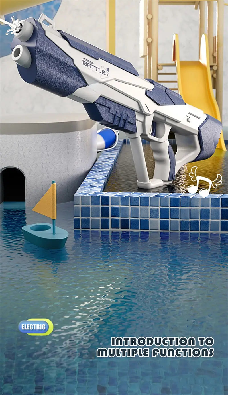Space Water Gun Electric Automatic Absorption Fights Toy Outdoor Beach Swimming Pool Bath Toys For Children Kid Gift