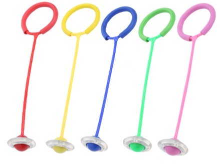Flashing LED Flash Jumping Ring Dancing Ball Glowing Fitness Training Outdoor Sports Pink