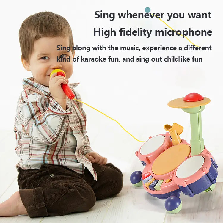 Children’s Drum Set Piano Two In One Enlightenment Electronic Instrument Toys For Babies To Play Drums