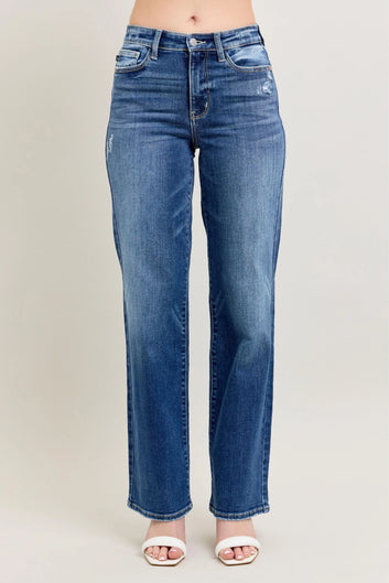 Judy Blue Full Size High Waist 90's Straight Leg Jeans Plus Size