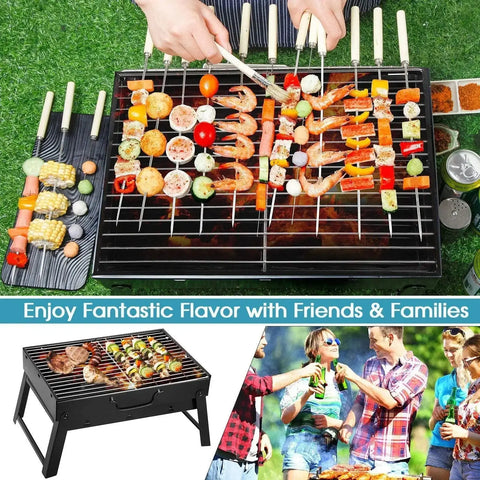 New Folding Portable Barbecue Charcoal Stainless Grill
