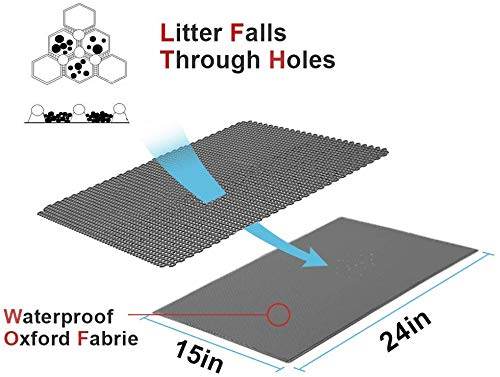 Honeycomb Double Layer Cat Litter Mat – Waterproof Urine Proof & Skidproof | Trap Block Accidents!