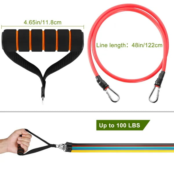 Resistance Bands Set with Ankle Straps and Door Anchor