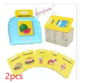 Children’s Enlightening Early Education Smart Pure English Card Version Blue / 2PCS