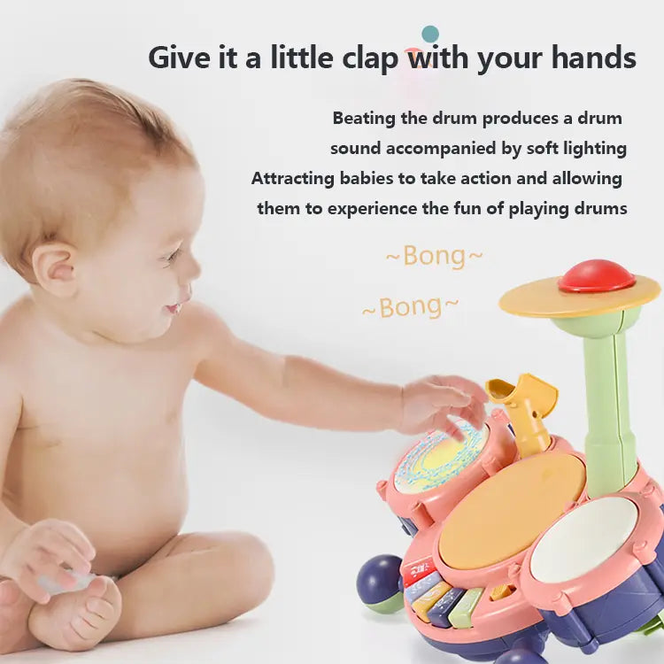 Children’s Drum Set Piano Two In One Enlightenment Electronic Instrument Toys For Babies To Play Drums
