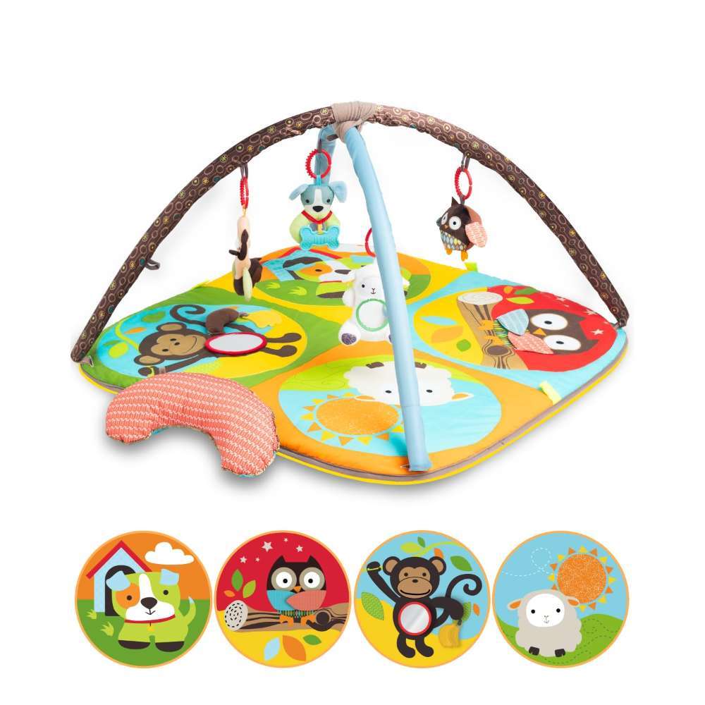Keeygo Baby Play Mat Zoo Theme Sensory Infant Toys Keep Occupied Toddler Activity Gym Develop Neck Strength For Babies