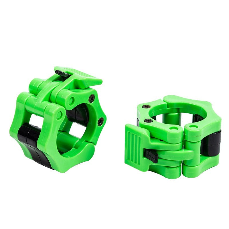 Weight Lifting Barbell Quick Buckle Plate Frame Green