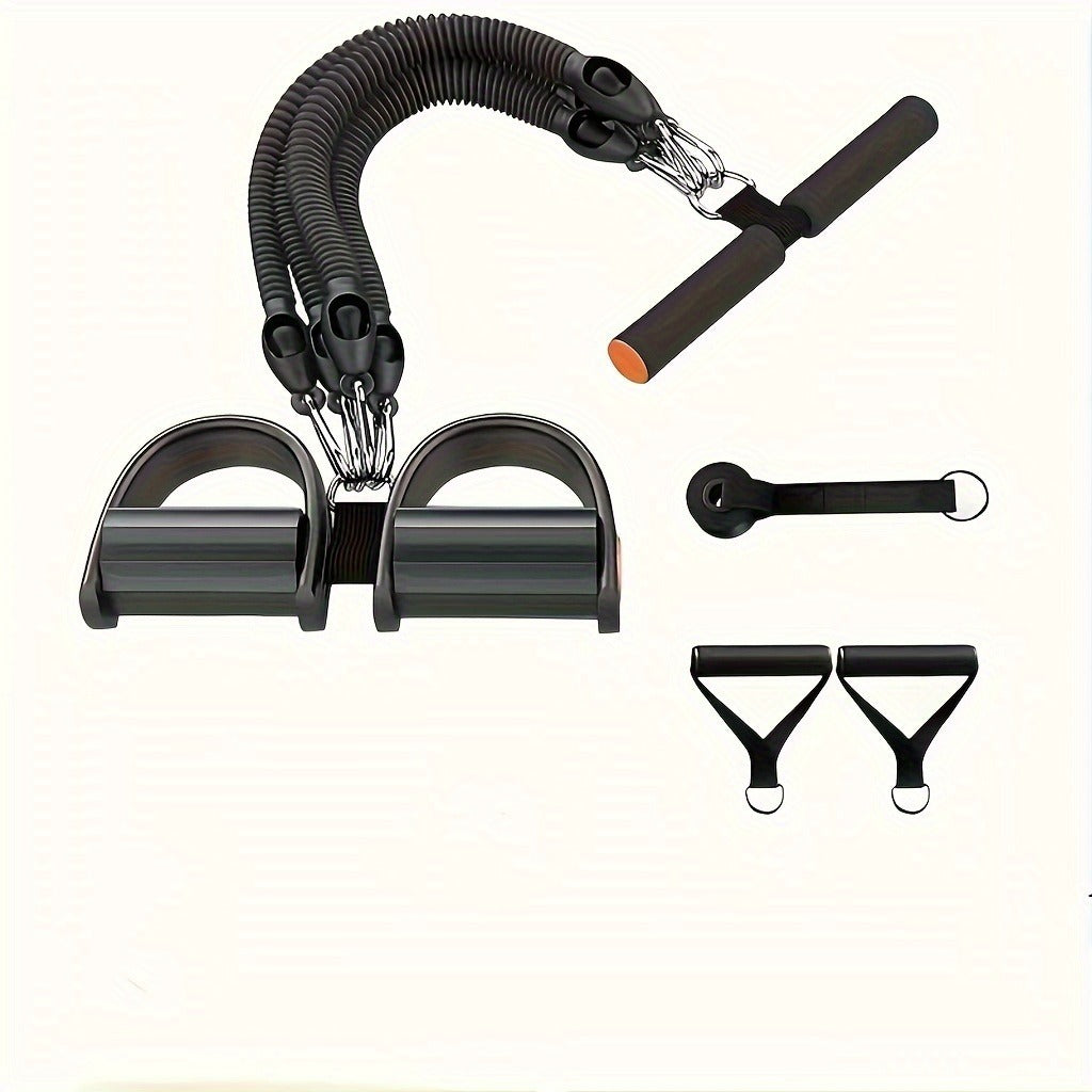 A Set Of Adjustable Resistance Tension Bands With Foot Pedals And Handles High Level Anti Fall Suitable For Fitness