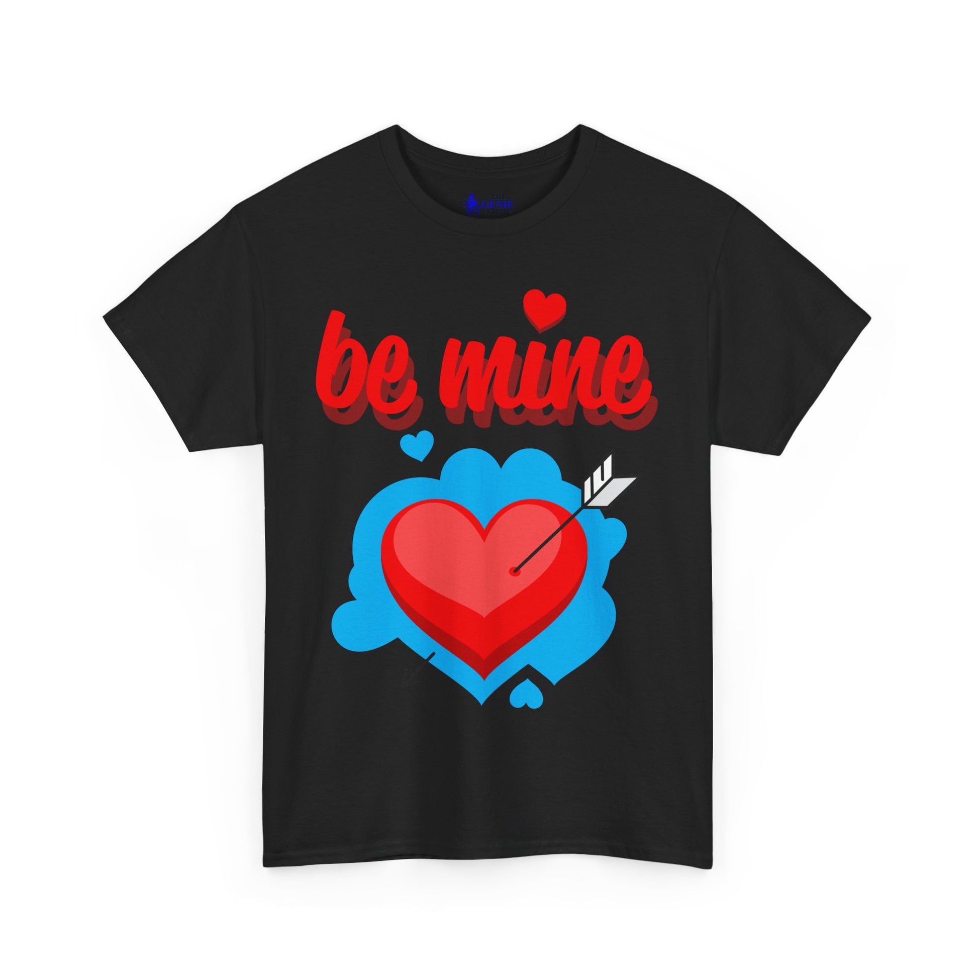 Valentine’s Day Unisex Heavy Cotton Tee with ’Be Mine’ Design Cute Gift for Her Him Couples Love Shirt Casual Wear