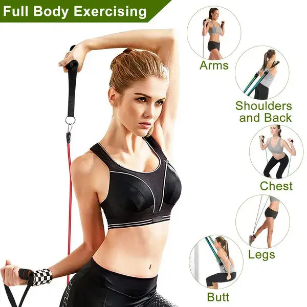 Resistance Bands Set with Ankle Straps and Door Anchor