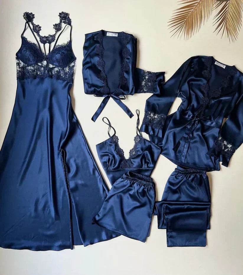 5 PIECES NIGHT DRESS | 50% OFF + ORIGNAL STUFF Blue