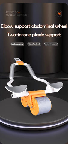 Automatic Rebound Abs Wheel Trainer with Counter Display Fitness Exercise