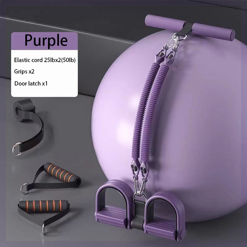 A Set Of Adjustable Resistance Tension Bands With Foot Pedals And Handles High Level Anti Fall Suitable For Fitness