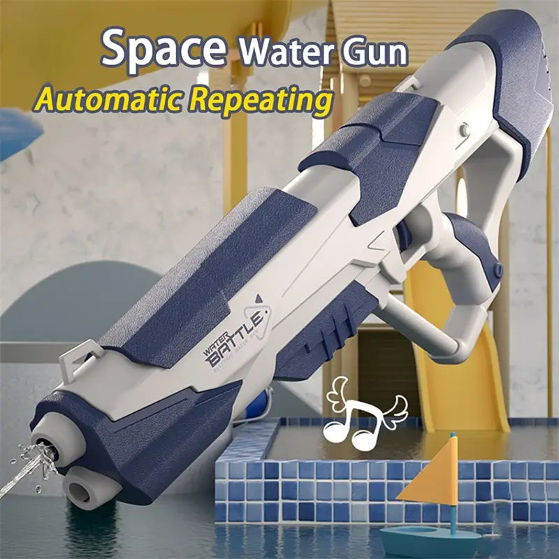 Space Water Gun Electric Automatic Absorption Fights Toy Outdoor Beach Swimming Pool Bath Toys For Children Kid Gift