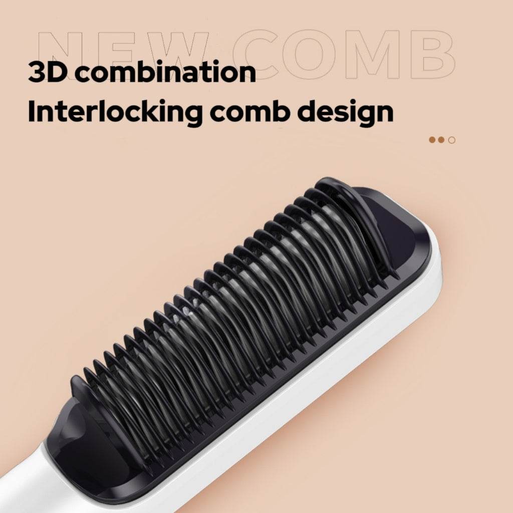 Negative Ion Straightener Comb White