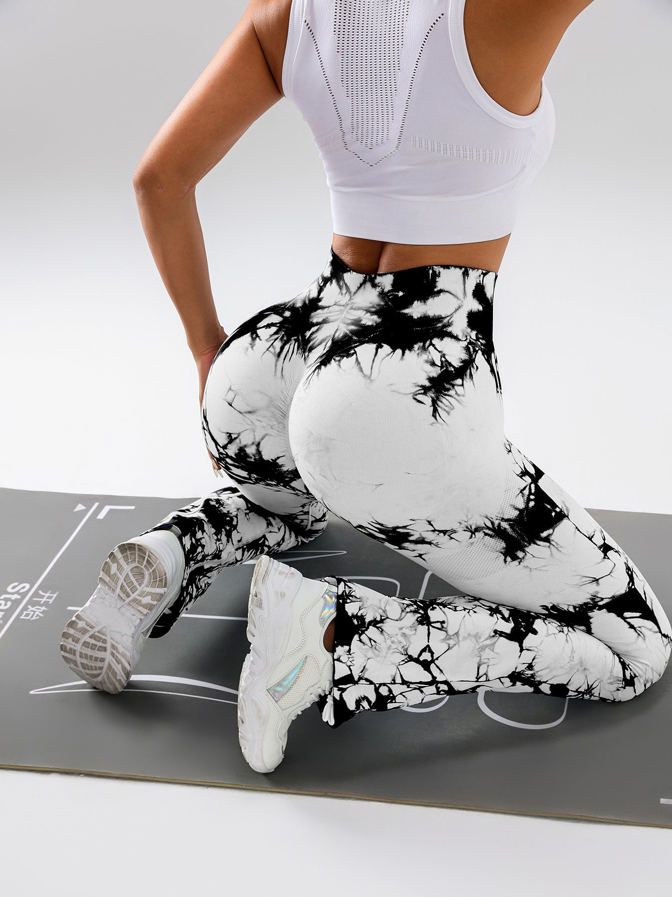 High Waist Tummy Control Flare Yoga Pants For Women Tie Dye Stretch Slimming Bootcut Workout Fitness & Sports