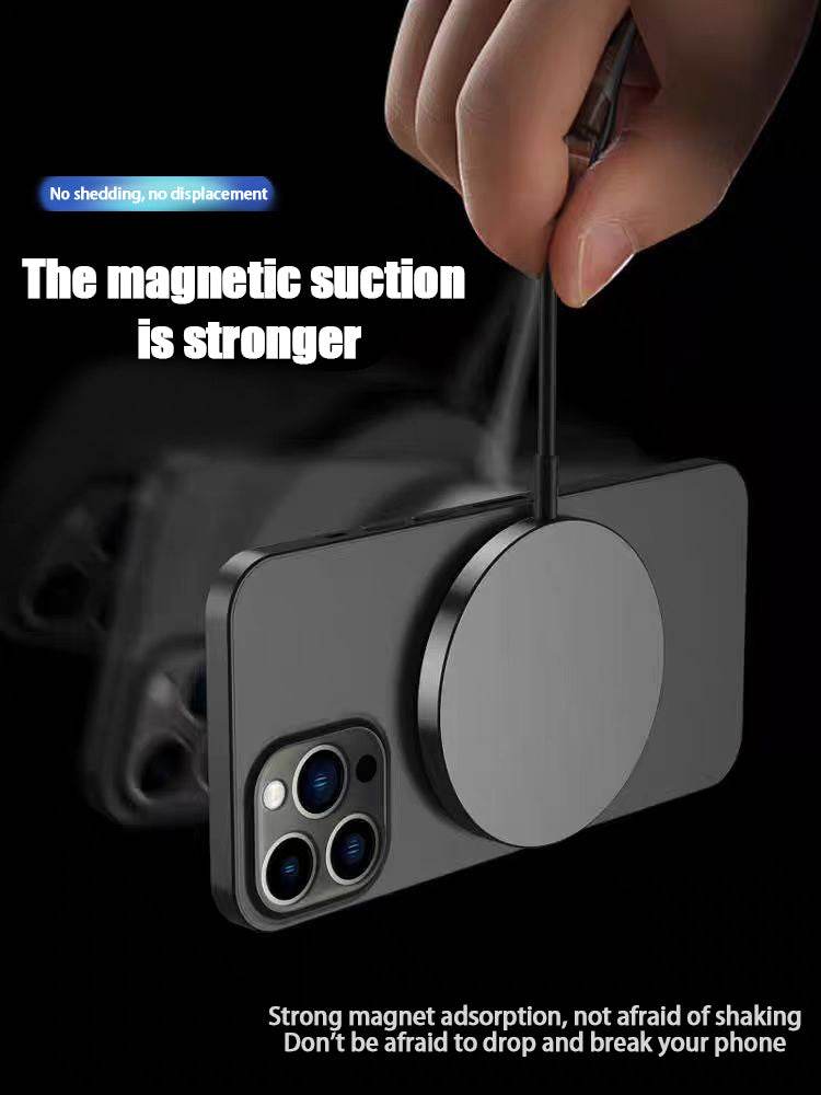 The Qi Wireless Charger 15w Magnetic Fast Charging Is Suitable For 12 13 14 15 And 16 Mobile Phone Models Black