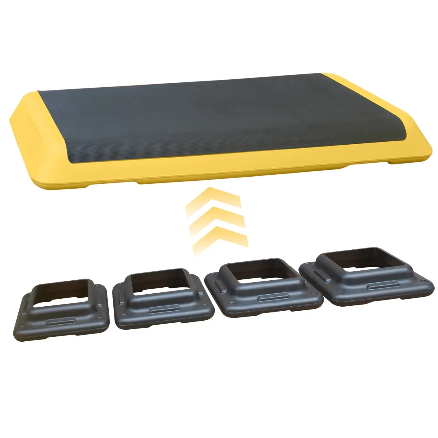 Adjustable Aerobic Stepper Fitness With 4 Lifts And Exercise Platform Trainer