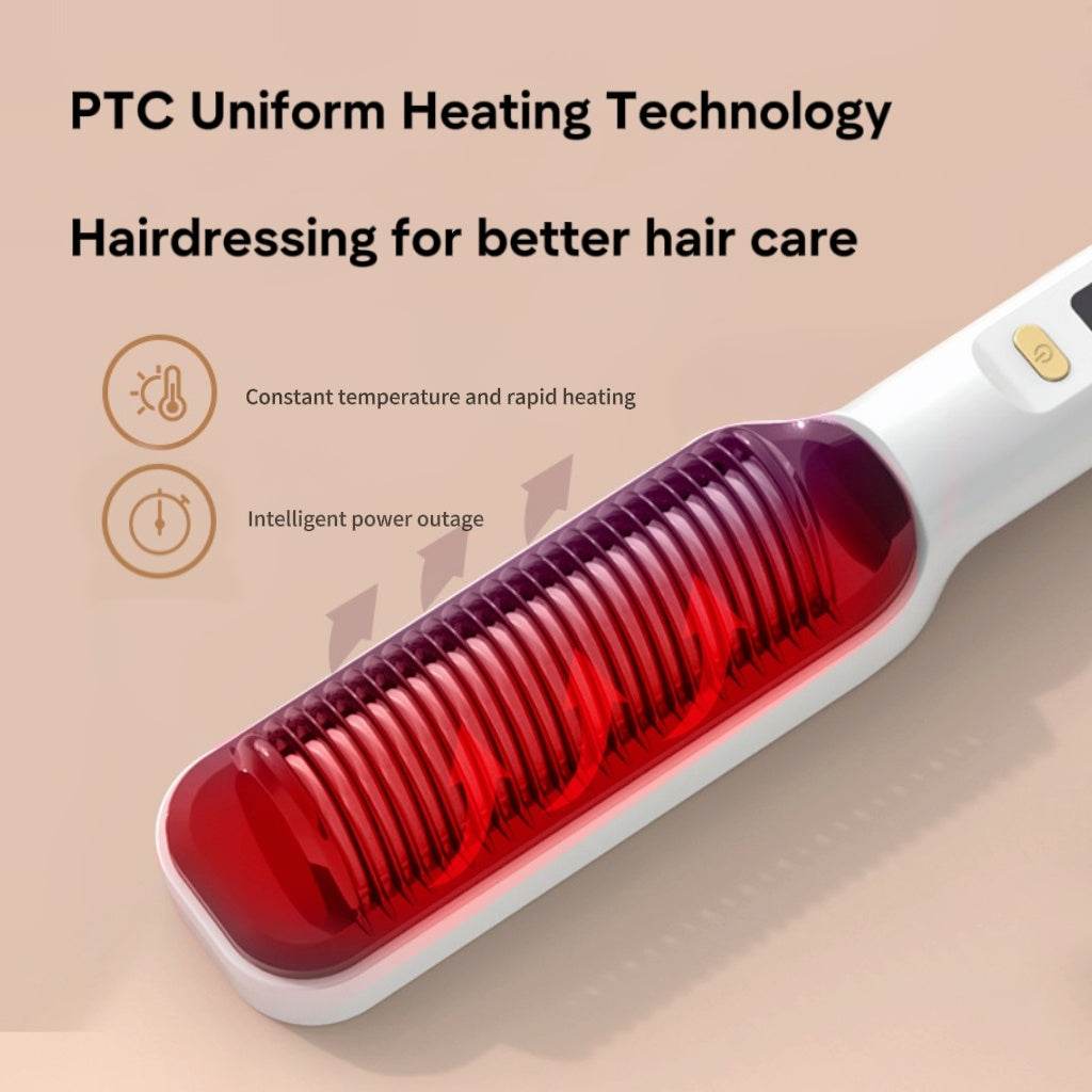 Negative Ion Straightener Comb White